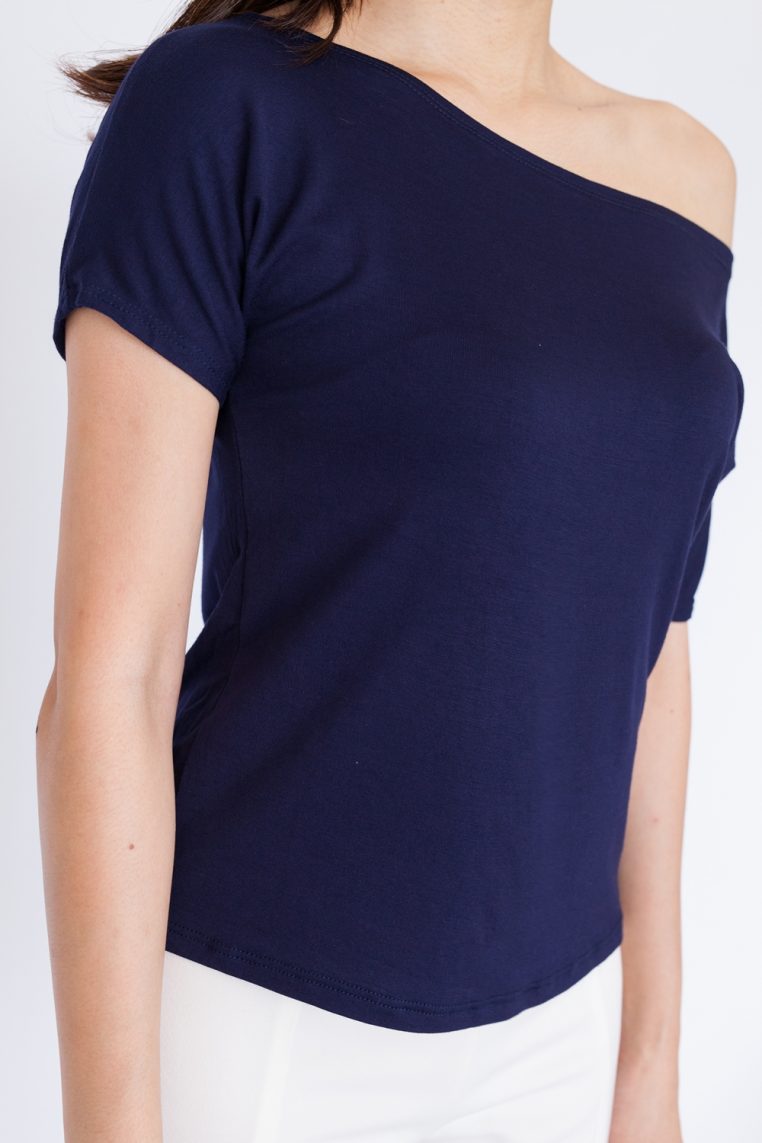 Oversized Casual Tee - Navy Blue