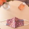 English Floral Print Face Mask - Brown
