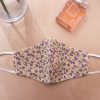 Rose Print Face Mask - Yellow