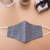 Chain Print Face Mask - Blue