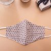 Chain Print Face Mask - White