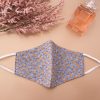 Mini Rose Print Face Mask - Blue