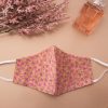 Mini Rose Print Face Mask - Peach