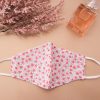 Mini Rose Print Face Mask - White