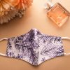 Fern Print Face Mask - Purple