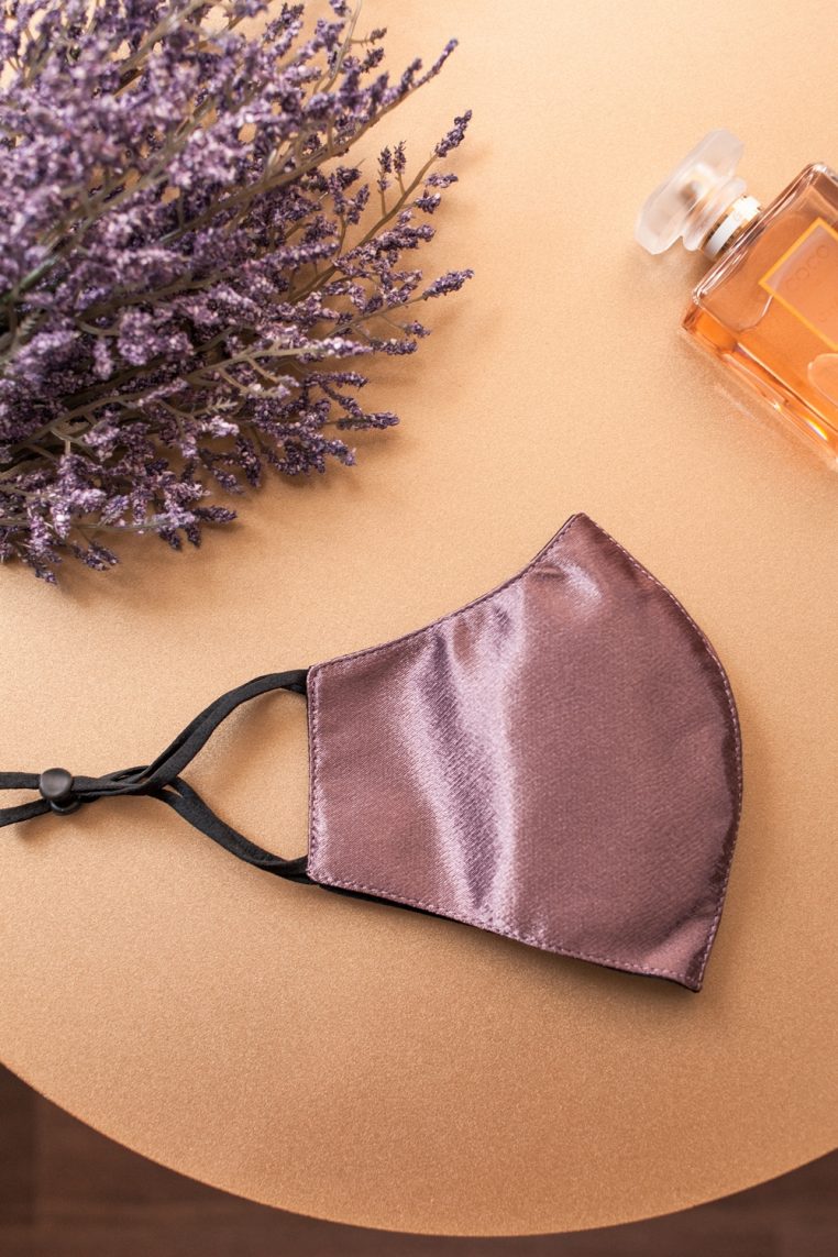 Charmeuse Satin Face Mask - Heather - Image 5