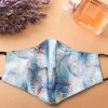 Medallion Print Face Mask - Blue