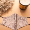 Lace Print Face Mask – Grey