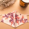 Blossom Print Face Mask – Cream