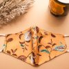 Guava Leaf Print Face Mask - Mandarin