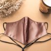 Head Loop Charmeuse Satin Face Mask - Dark Taupe