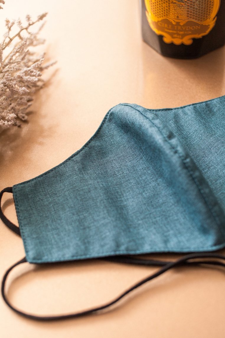 Head Loop Cotton Face Mask - Green - Image 6
