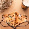 Head Loop Guava Leaf Print Face Mask – Mandarin