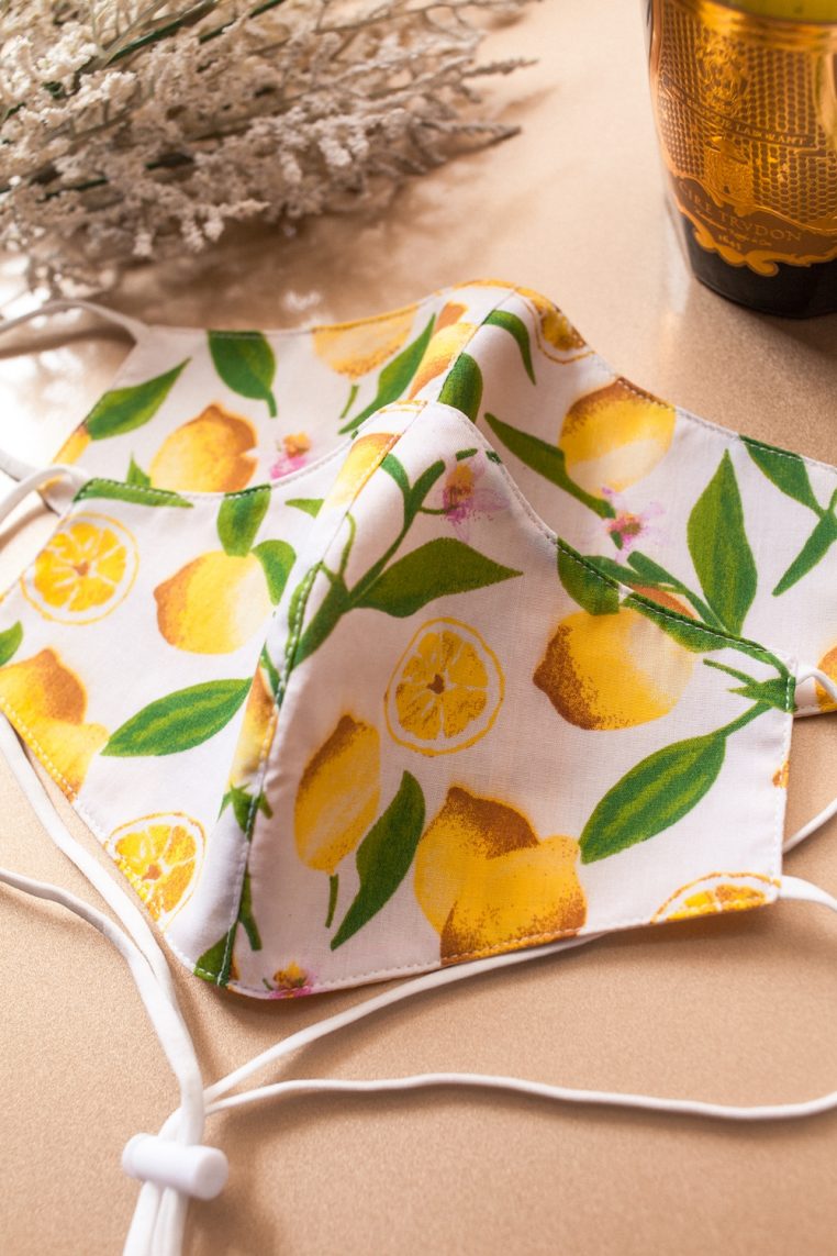 Lemon Print Face Mask - Image 7
