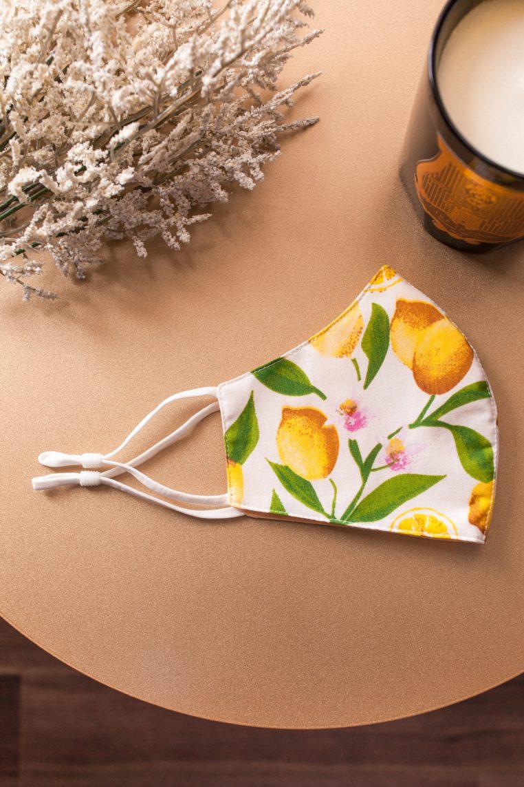 Lemon Print Face Mask - Image 5