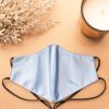 Head Loop Charmeuse Satin Face Mask - Sky Blue