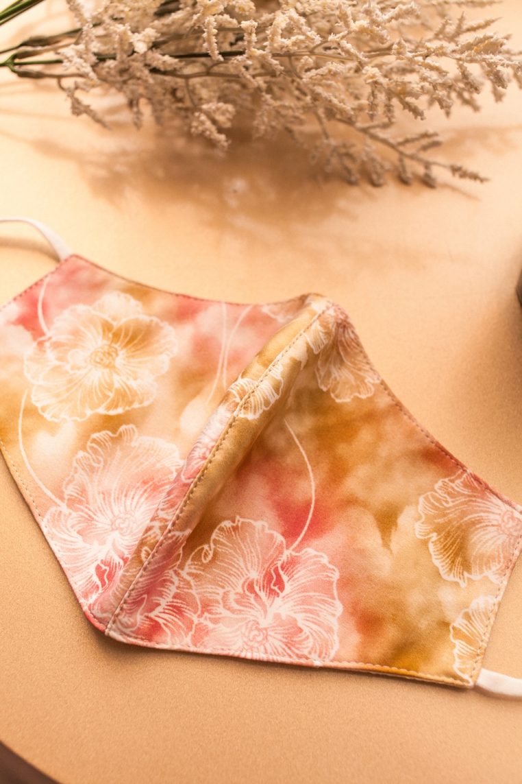 Tie Dye Floral Print Face Mask - Summer - Image 5