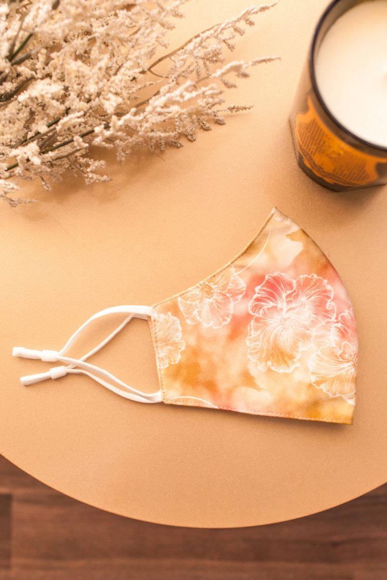 Tie Dye Floral Print Face Mask - Summer - Image 7