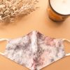 Tie Dye Floral Print Face Mask - Winter