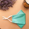 Origami Charmeuse Satin Face Mask - Mint