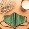 Head Loop Charmeuse Satin Face Mask - Juniper Green
