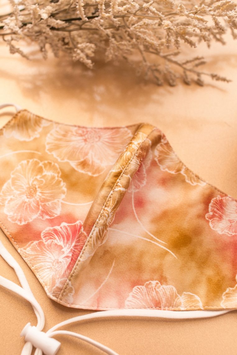 Head Loop Tie Dye Floral Print Face Mask - Summer - Image 4