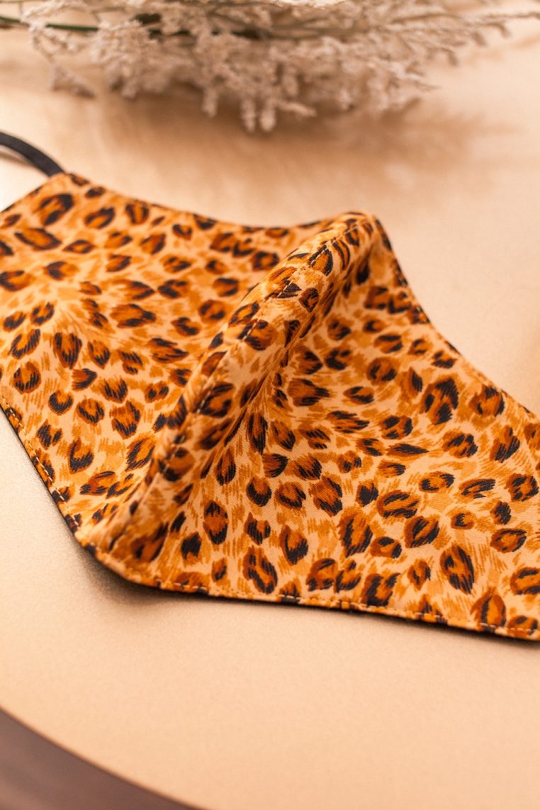 Leopard Prints Face Mask - Orange - Image 6