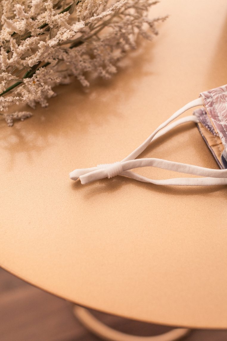 Origami Tie Dye Floral Print Face Mask - Winter - Image 6