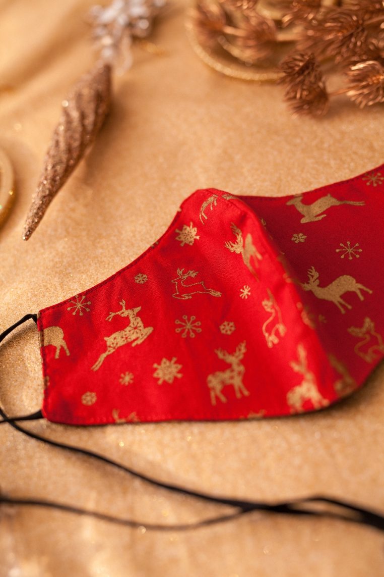 Head Loop Reindeer Print Face Mask - Image 3