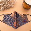 Neo Batik Print Face Mask - Blue