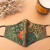 Neo Batik Print Face Mask - Green