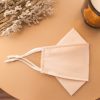 Origami Charmeuse Satin Face Mask - Champagne