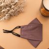 Origami Charmeuse Satin Face Mask - Heather