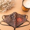 Head Loop Neo Batik Print Face Mask - Black