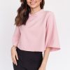 High Neck Cape Top – Blush
