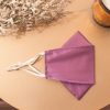 Origami Charmeuse Satin Face Mask - Mauve