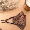 Origami Neo Batik Print Face Mask - Black