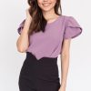 Petal Sleeve Blouse - Mauve