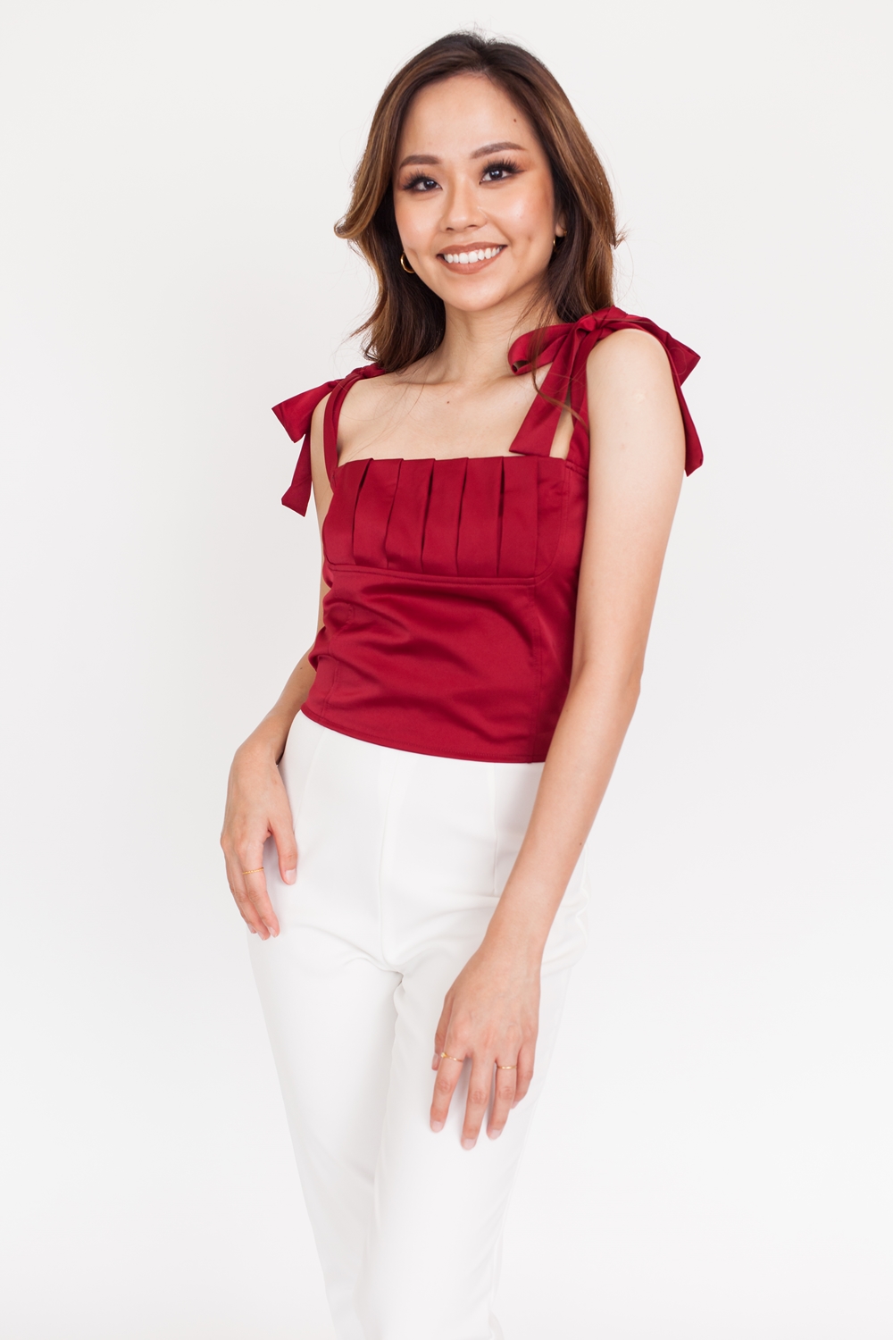 Maroon cheap satin blouse