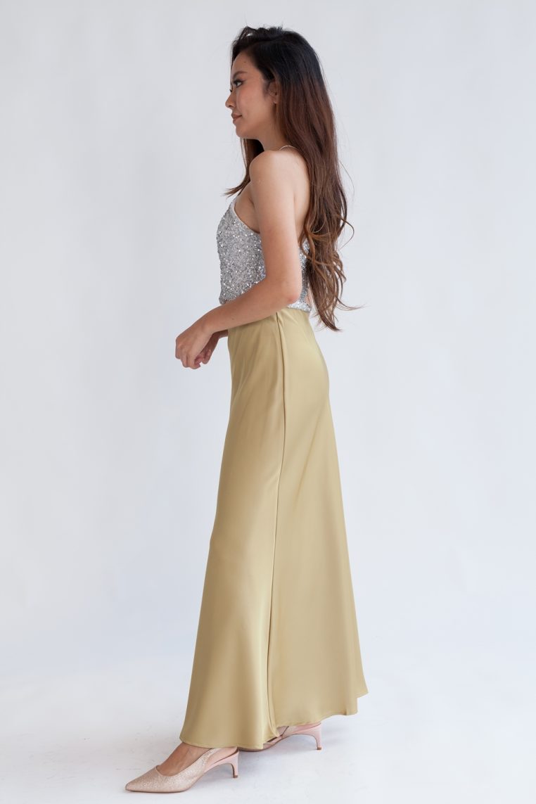 Full Sequin Halter Crop Top - Silver - Image 4