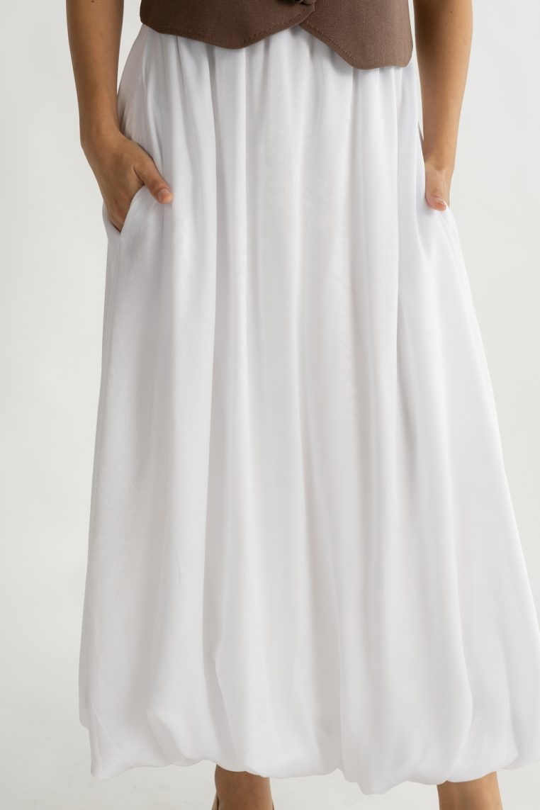 Alternative view of Bubble Pocket Skirt - White