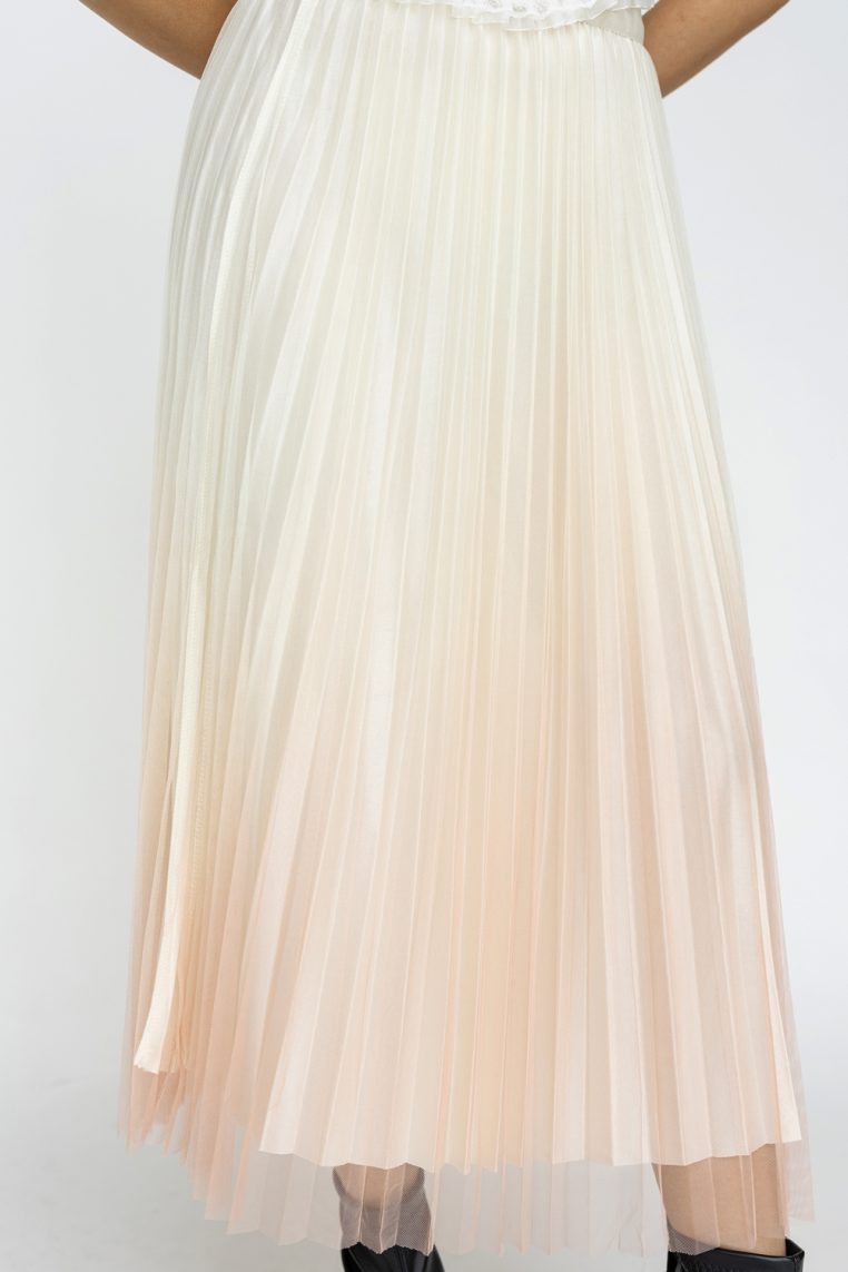 Alternative view of Tulle Pleated Ombre Skirt - Peach