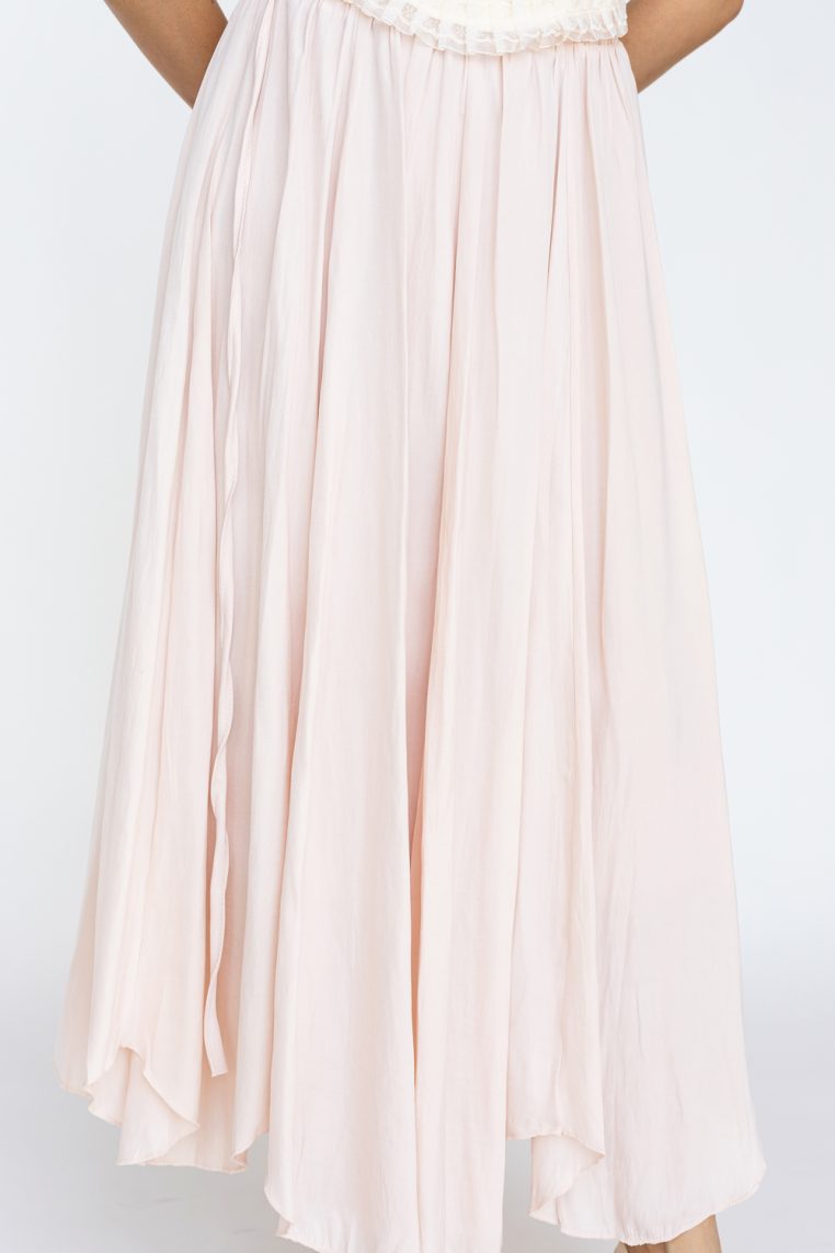 Alternative view of Irregular Hem Flare Maxi Skirt - Blush