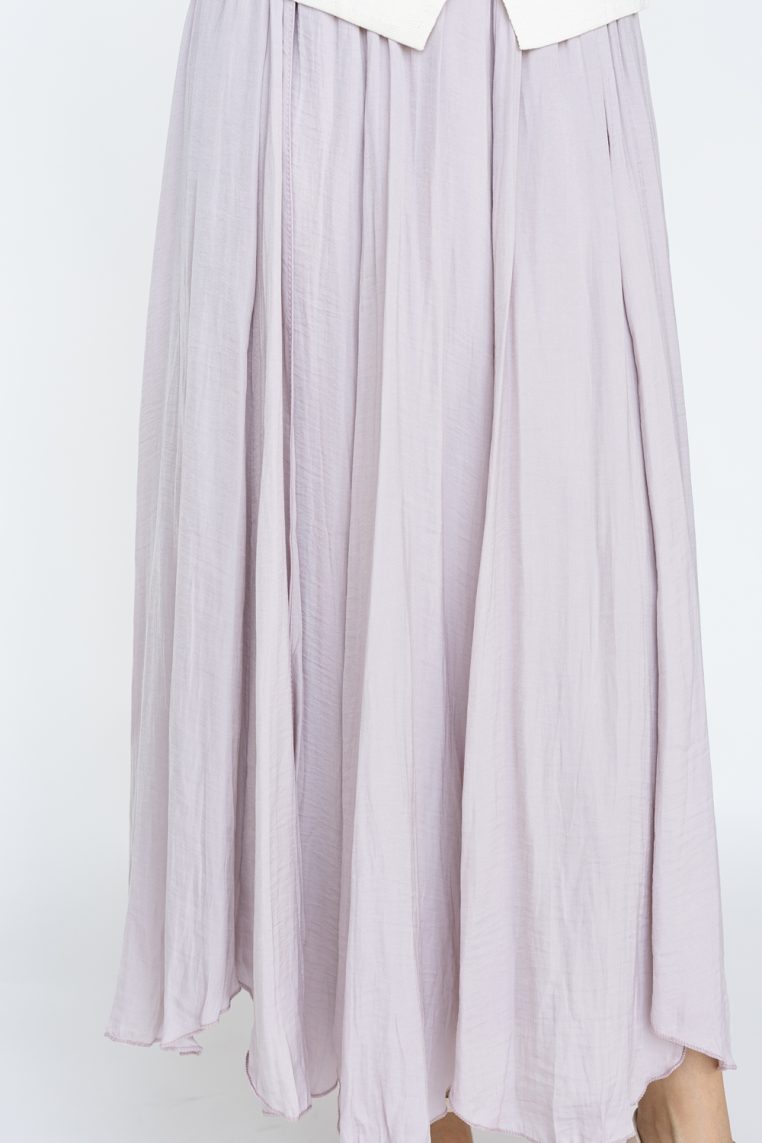 Alternative view of Irregular Hem Flare Maxi Skirt - Lilac