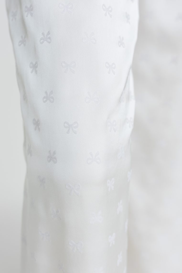 Alternative view of Coquette Ribbon Satin Jogger Pants - White
