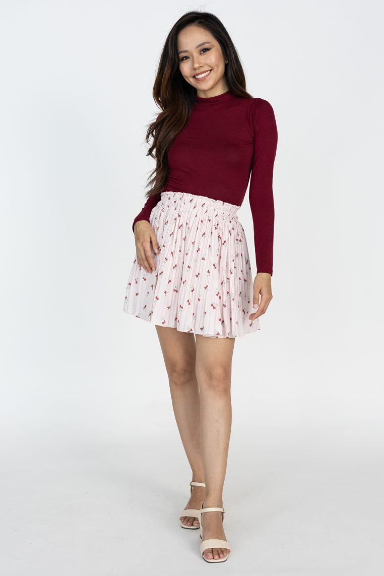 Alternative view of Ribbon Floral Pleated Mini Skirt