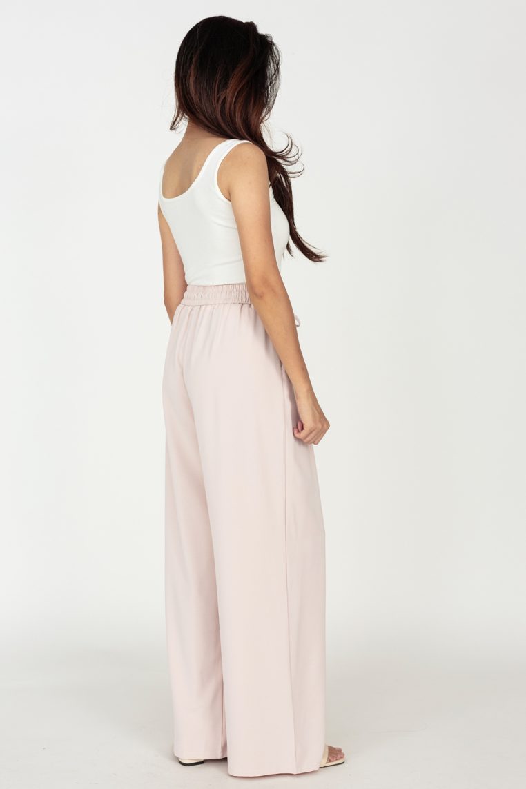 Basic Wide Leg Jogger Pants - Blush - Image 5