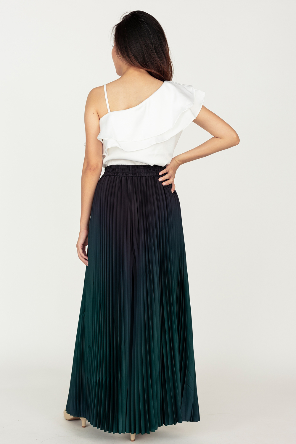 Tiered Ruffle Toga Blouse - White - Image 7