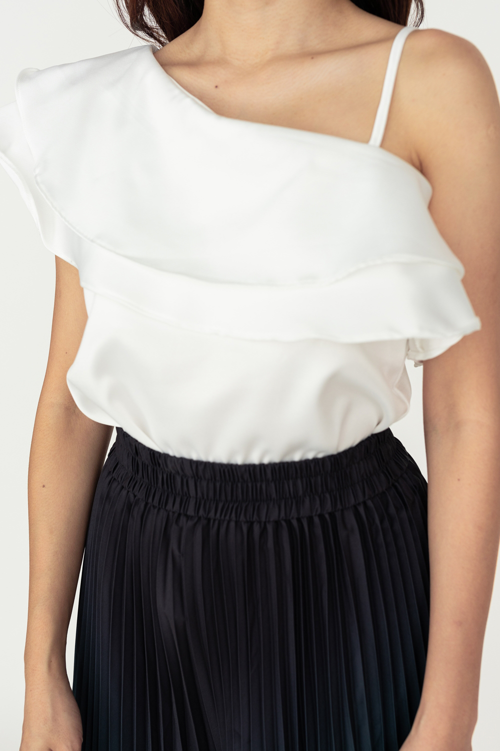Tiered Ruffle Toga Blouse - White - Image 8