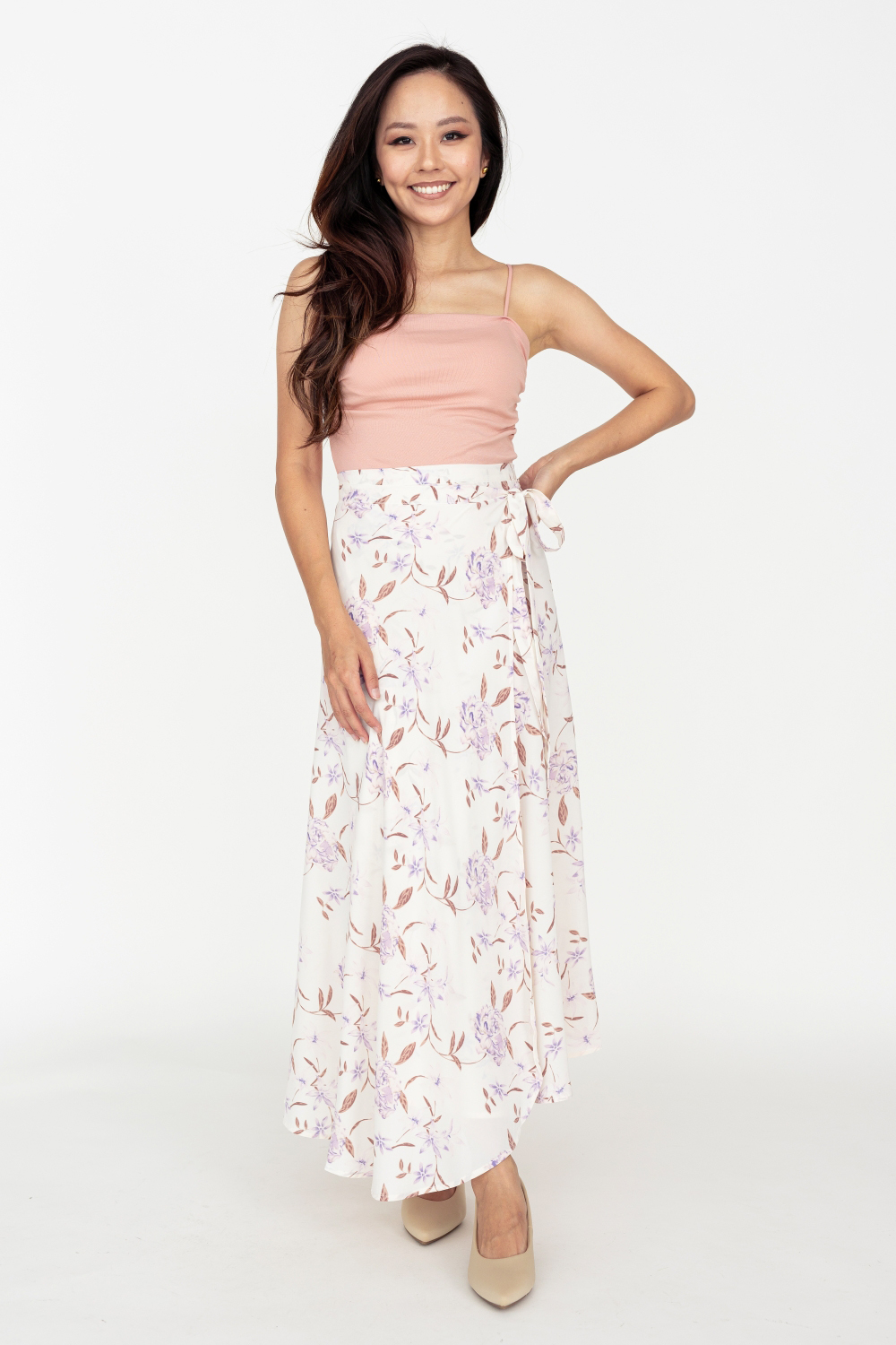 Square Neck Padded Camisole Top - Pink - Image 3